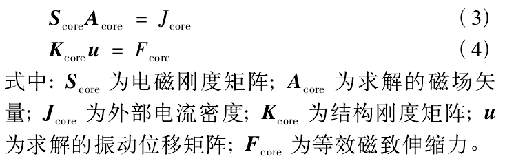 变压器铁心电磁振动仿真及影响因素研究的图5