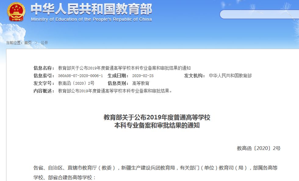 2020年新增 5 所高校设置“知识产权（法学）本科专业”