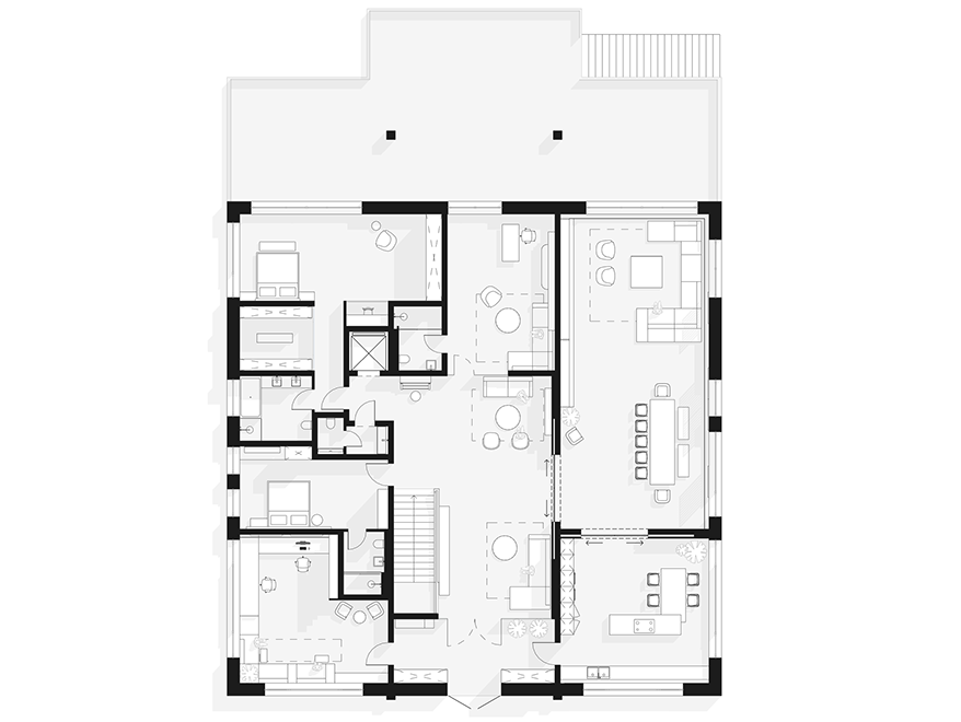 400㎡獨棟別墅，極簡格調下的東方禪意 家居 第2張