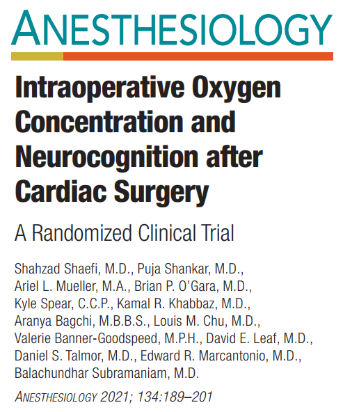 吸入氧浓度怎么读文献精读 ｜ 体外循环下的心脏手术术中氧浓度对老年患者术后认知功能的影响_https://www.jmylbn.com_新闻资讯_第2张