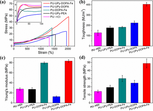 南开大学孙平川《ACS Macro Letters》生物启发的聚氨酯，具有带有协同动态键的多功能嵌段模块的图4