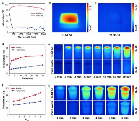 东华丁彬/武大邓红兵《ACS Nano》芦苇叶启发的二氧化硅纳米纤维气凝胶，用于耐盐太阳能海水淡化的图6
