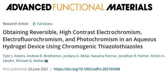 《AFM》可逆、高对比度、电致/电荧光/光致变色的水凝胶的图1
