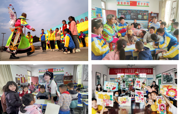 结合乡村文化特色开展美术公益课堂及地戏进校园活动.png