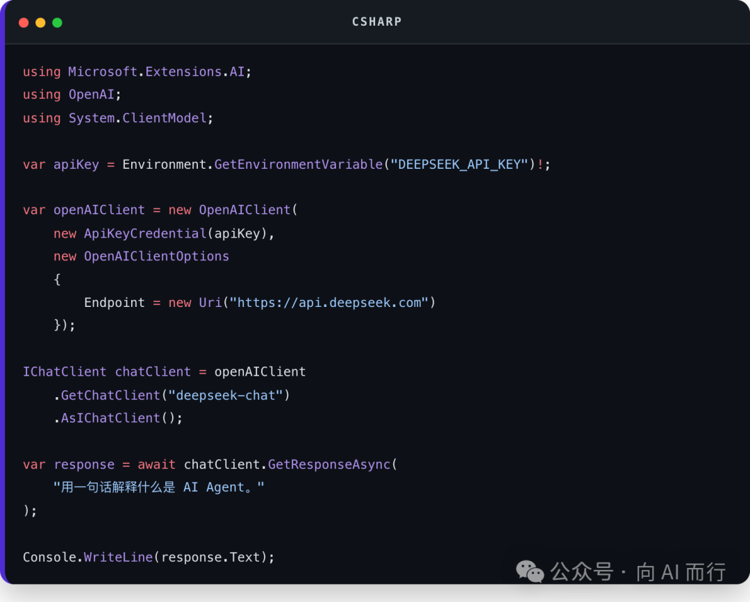 Csharp code block