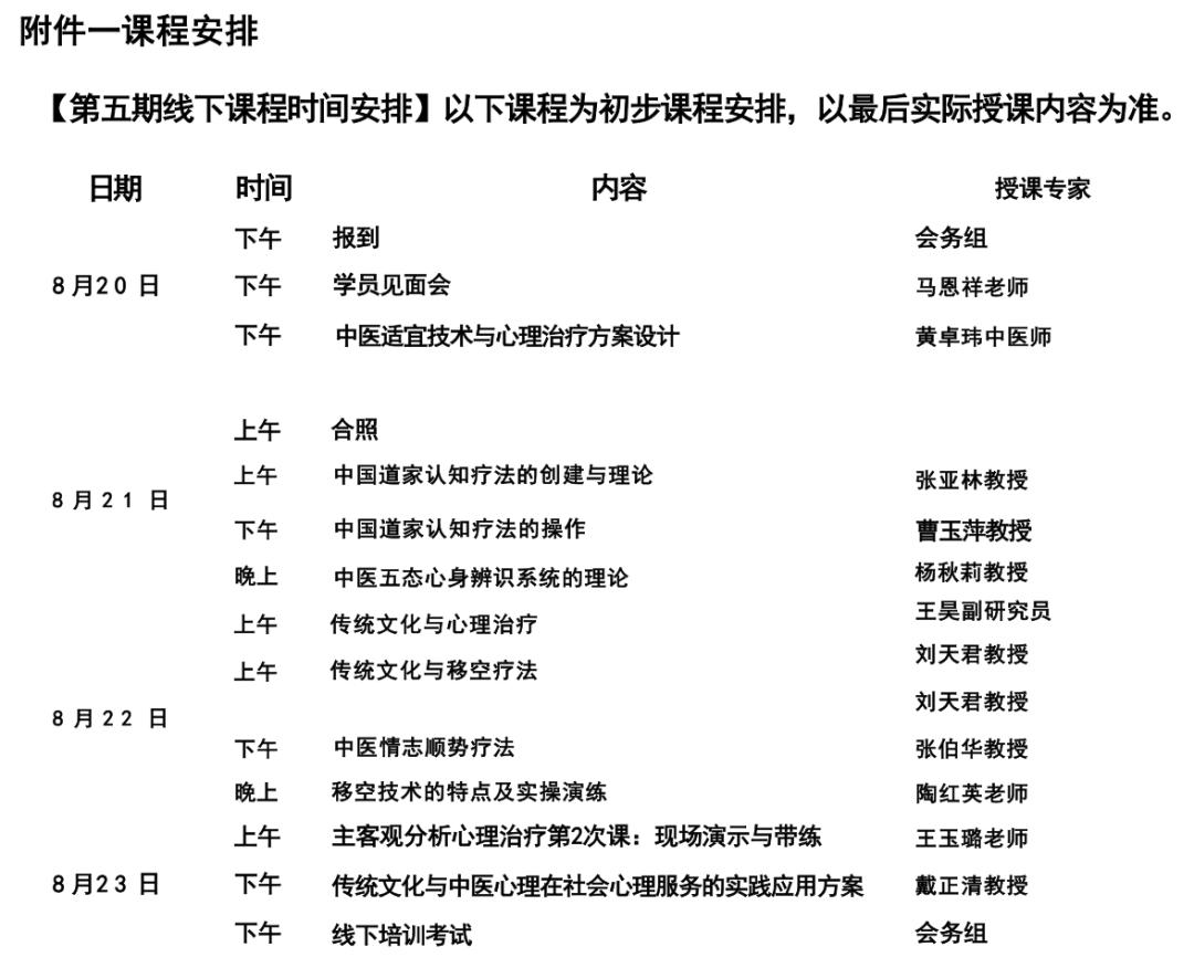 启程·传承·深耕——第五期传统文化与中医心理治疗培训线上开课寄语
