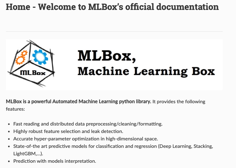 七个自动机器学习框架