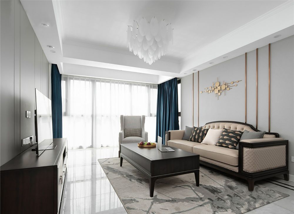  90m²美式轻奢，带给你纯净的视觉享受