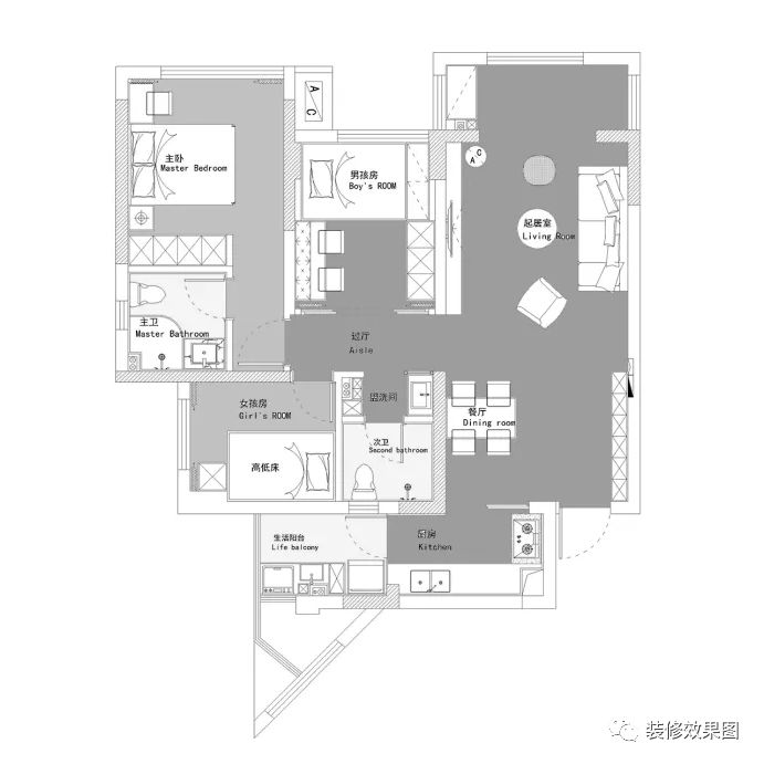 95㎡日式MUJI風3室2廳，溫暖而愜意的舒適生活 家居 第3張