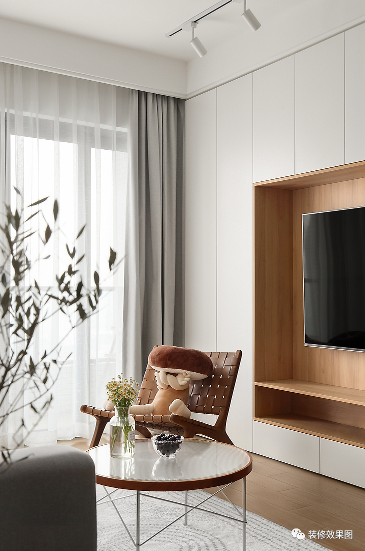 76㎡舒适北欧2室2厅，电视背景墙实用性逆天！