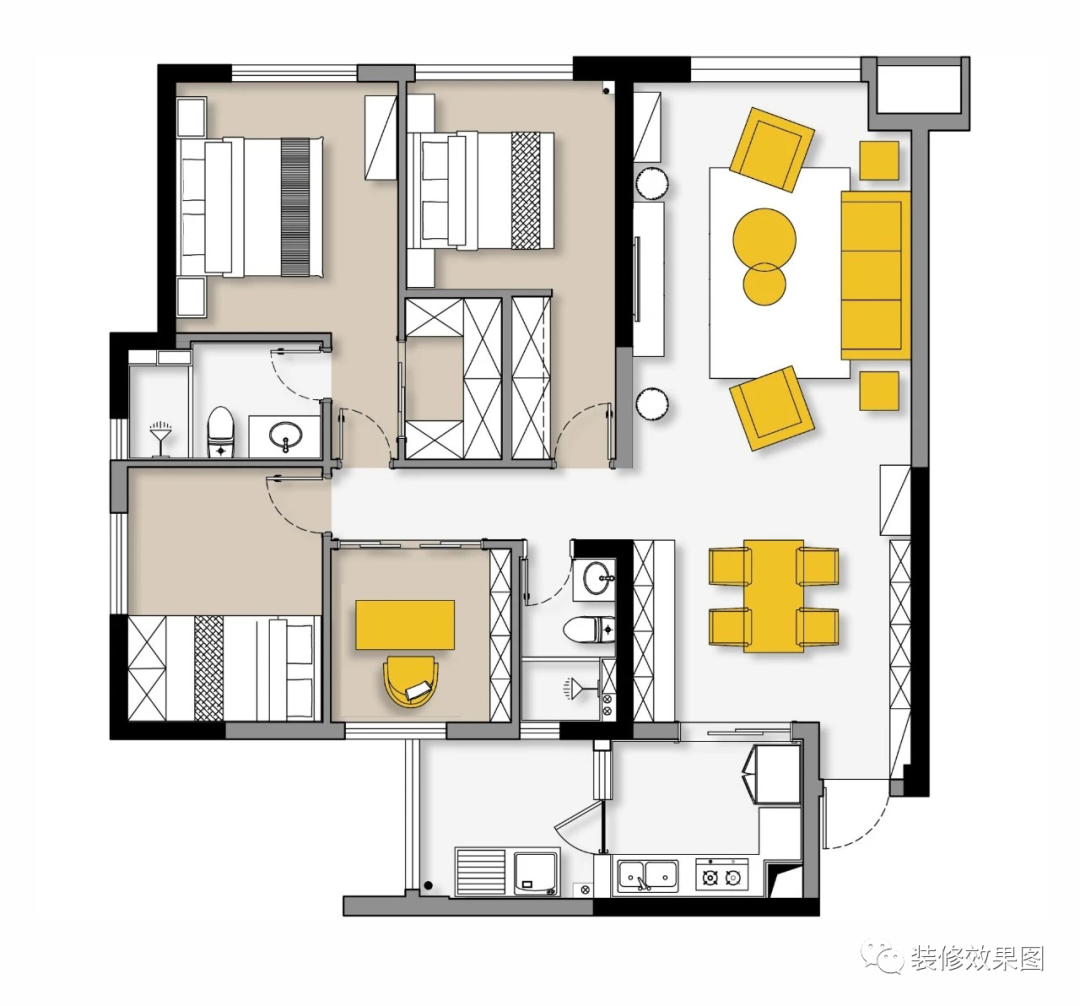 126㎡北歐復古4室2廳，浪漫有質感的小資情調 家居 第3張