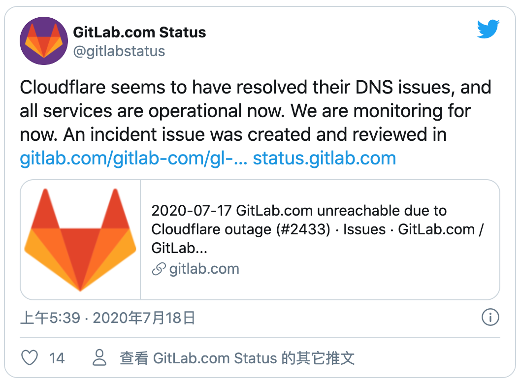 Cloudflare 因路由器配置错误 流量下降 50 80 多个网站瘫痪 云头条 二十次幂