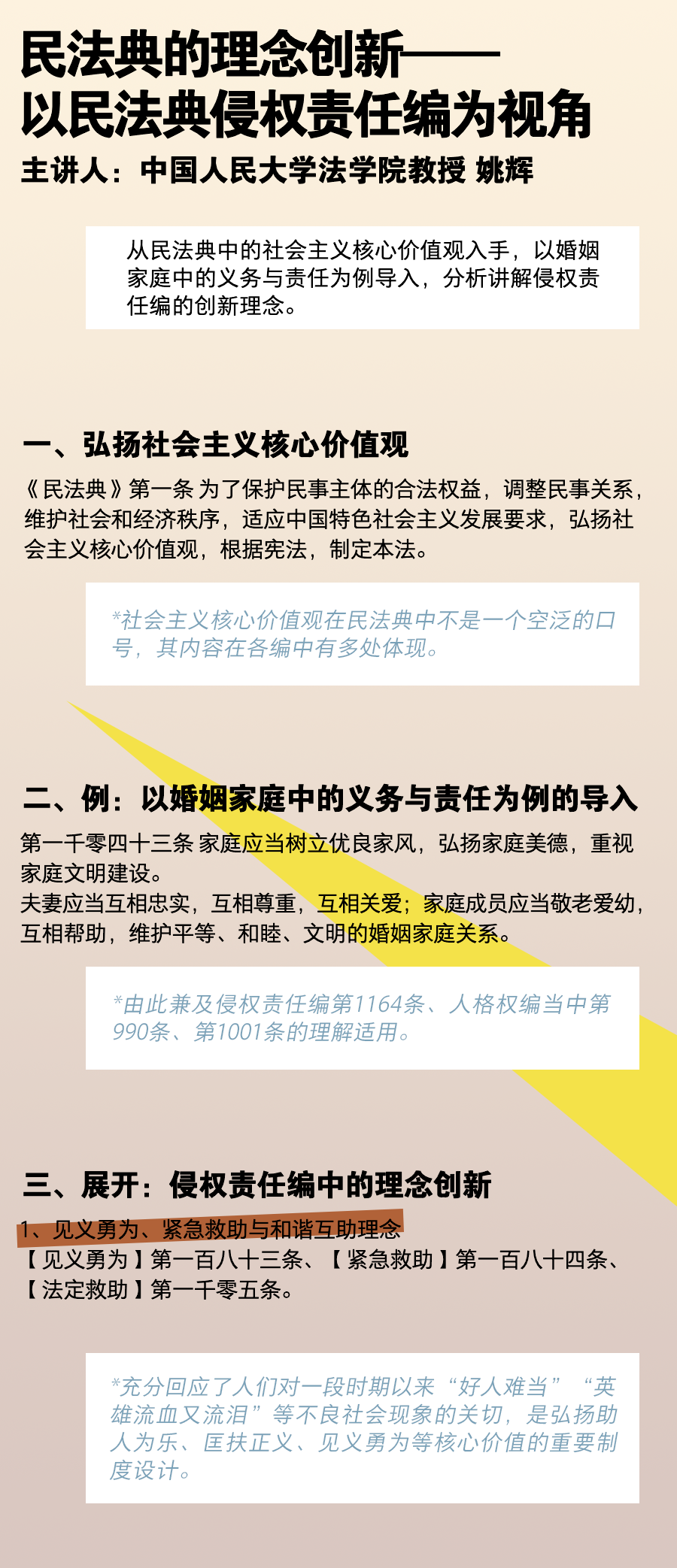 课堂笔记第十一弹 以侵权责任编看民法典的理念创新 最高人民法院 微信公众号文章阅读 Wemp