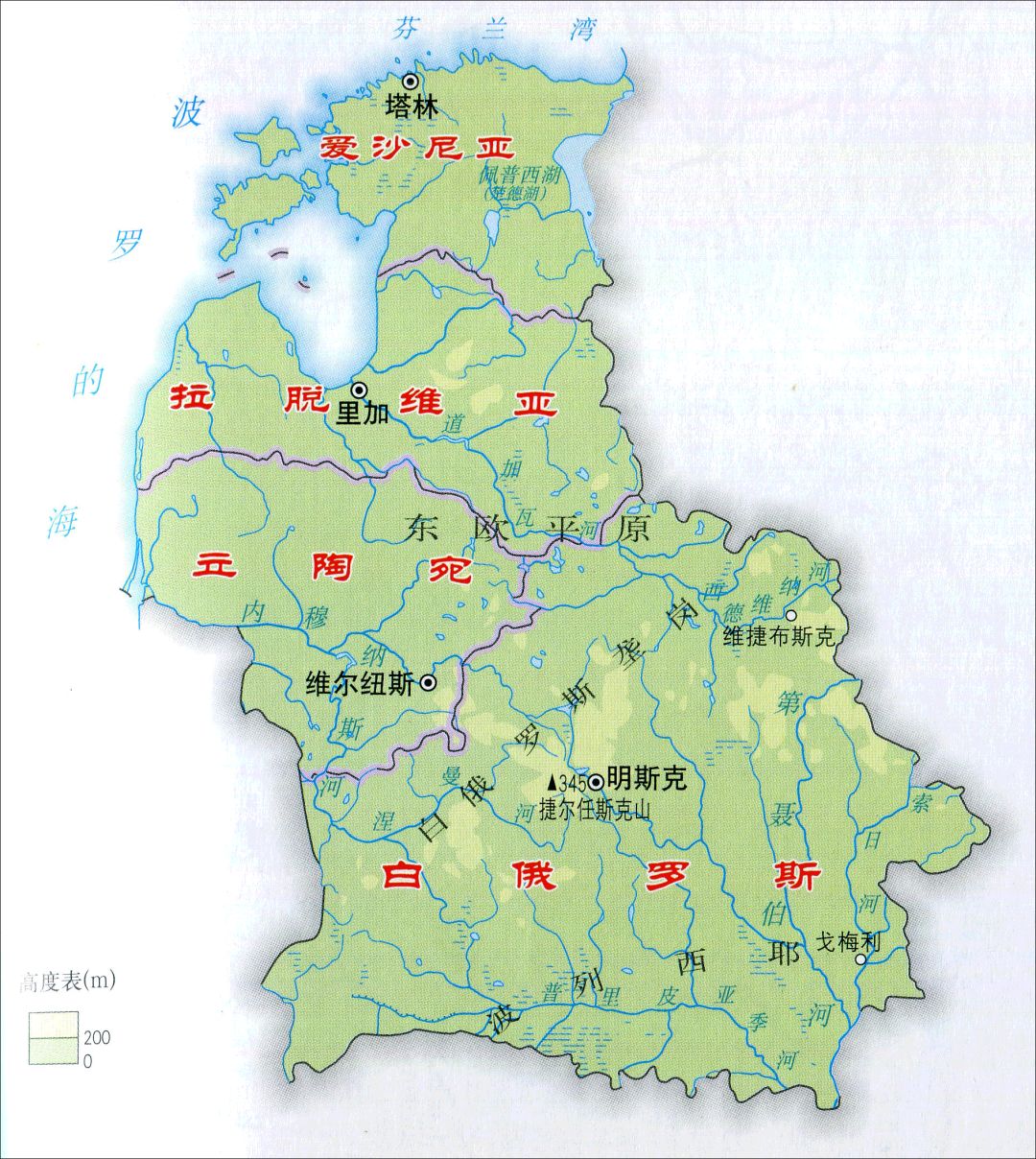 高清大图丨欧洲各国地形图的图2