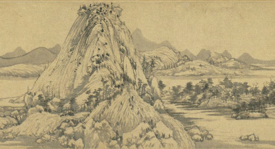 ▼如黄公望《富春山居图》披麻皴小斧劈比大斧劈要温柔多了,皴擦变化