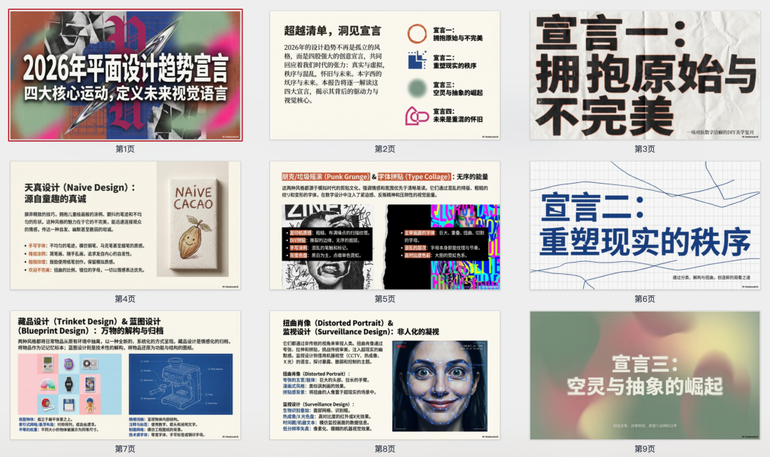 Banana2生成的大字报风格PPT页面