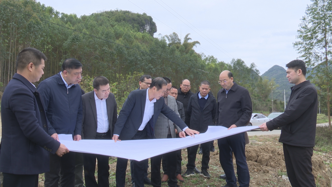 韦平到兴宾区平阳镇调研重大项目建设工作