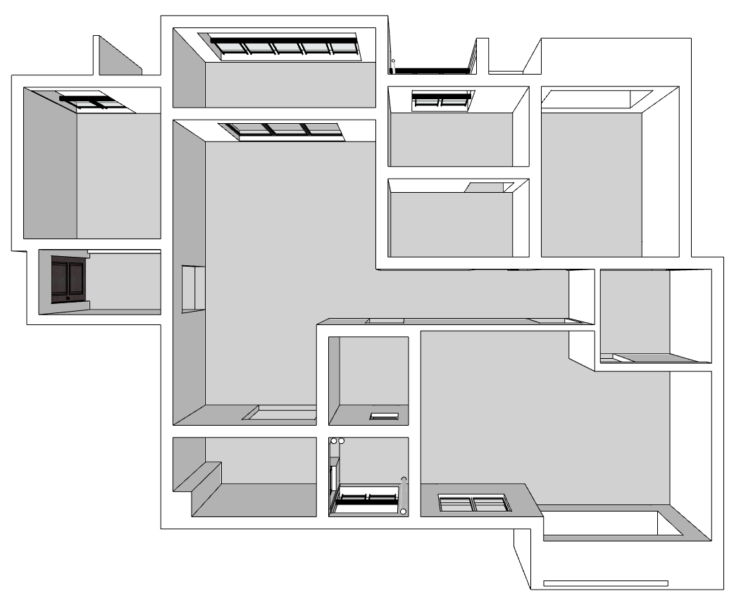 125㎡四室一廳，用窗洞連接不同空間，為雙胞胎女兒造一個明亮舒適的家～ 家居 第4張
