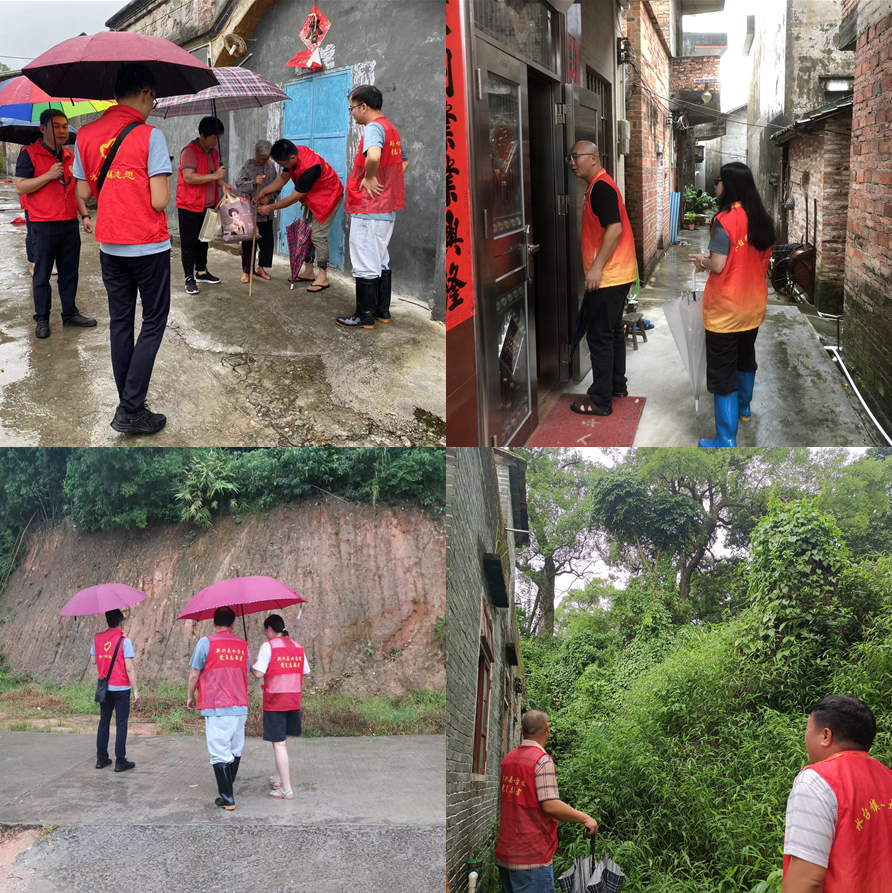 新兴县水台镇全体党员干部深入辖区开展全面排查。