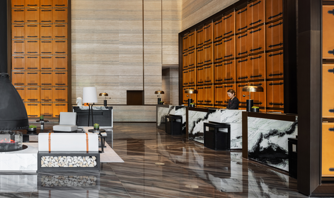 Elegant Brown Quartzite For Hotel Interior Decoration