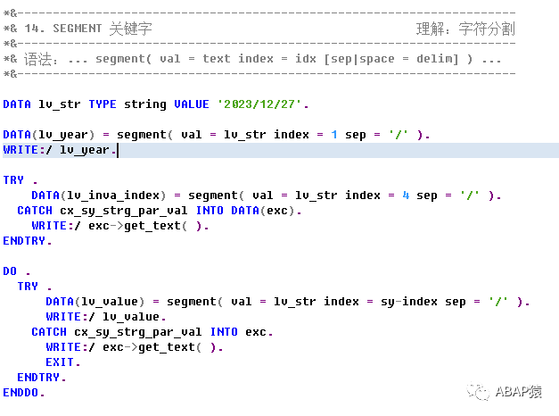 ABAP 新语法 SEGMENT - 封面图