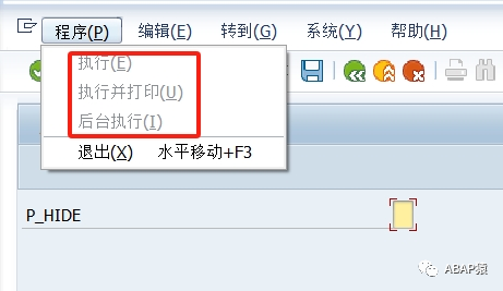 ABAP 选择屏幕隐藏执行按钮 - 封面图