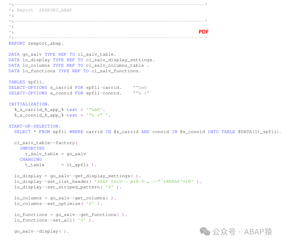SAPGUIABAP 代码导出 PDFHTMLRTF 格式 - 封面图