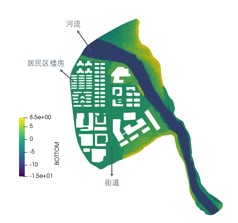 【EDF開源CAE】使用TELEMAC-MASCARET模擬城市降雨造成的內澇沖淹的圖3