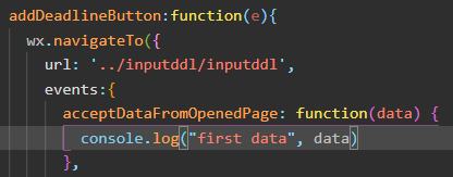 navigateto跳转到b,b点击确认按钮通过wx.navigateback