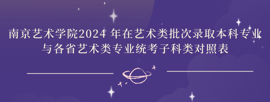 南京艺术学院播音校考专业与广东省统考子科类对照关系表