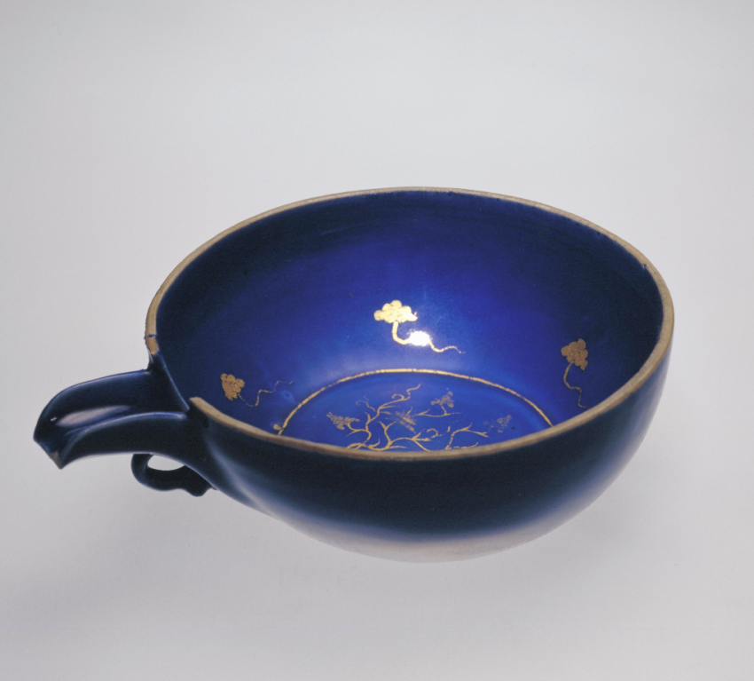 中国古美術•文房具•清時代蓝釉香炉：XG44-1 中国古美術