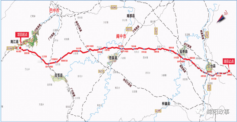 二,s17南江至三台高速公路项目起于茂县县城以东,与规划的川汶高速