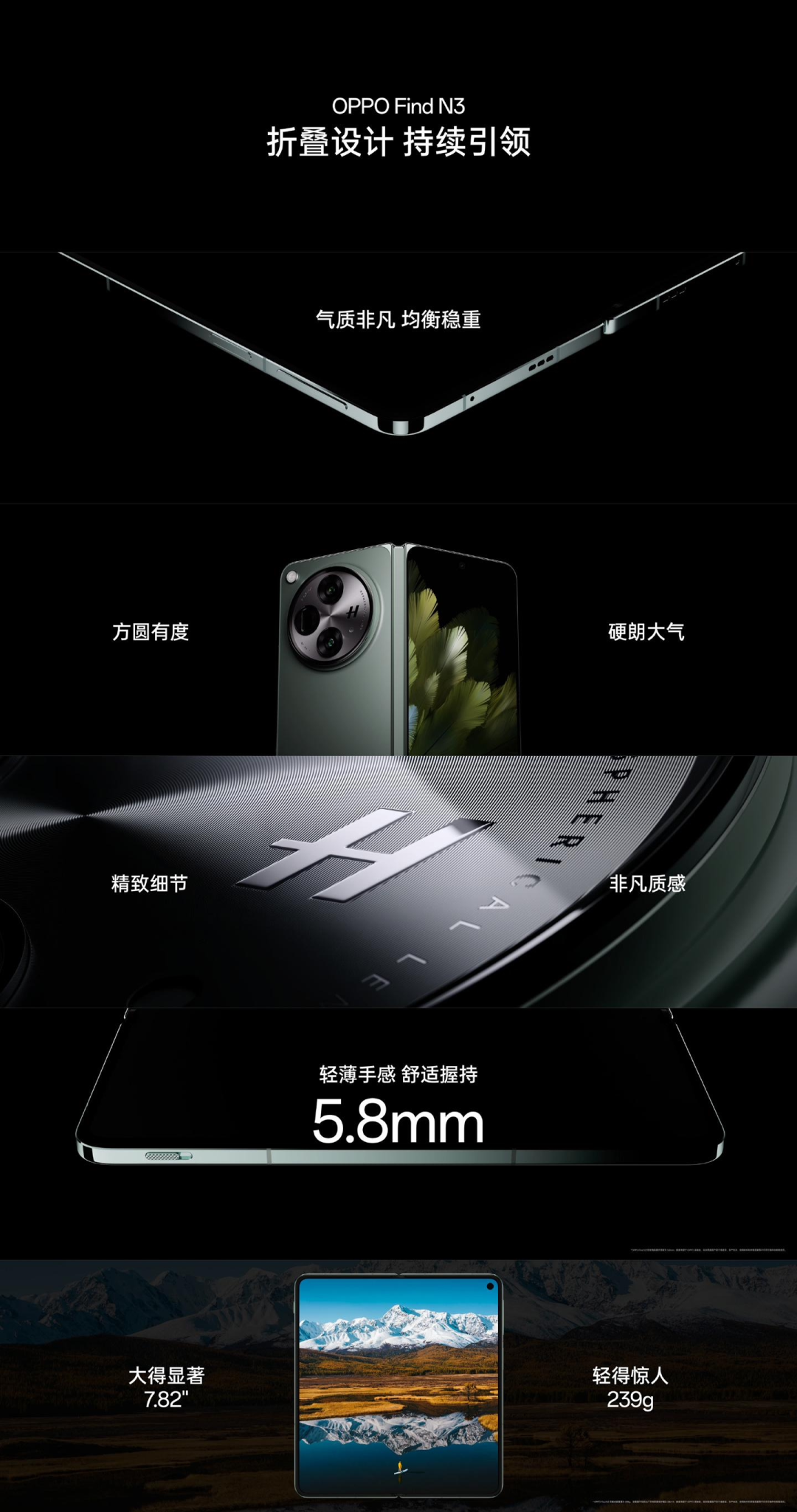 BOE供屏！OPPO Find N3/典藏版发布：内外双钻石AMOLED屏，9999元起的图5