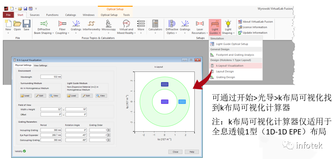 VirtualLab：光波导k域布局可视化（“神奇的圆环”）的图11