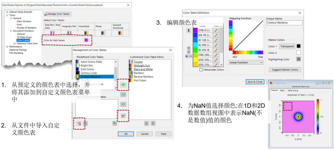 VirtualLab Fusion中可視化的個(gè)性化設(shè)置的圖10