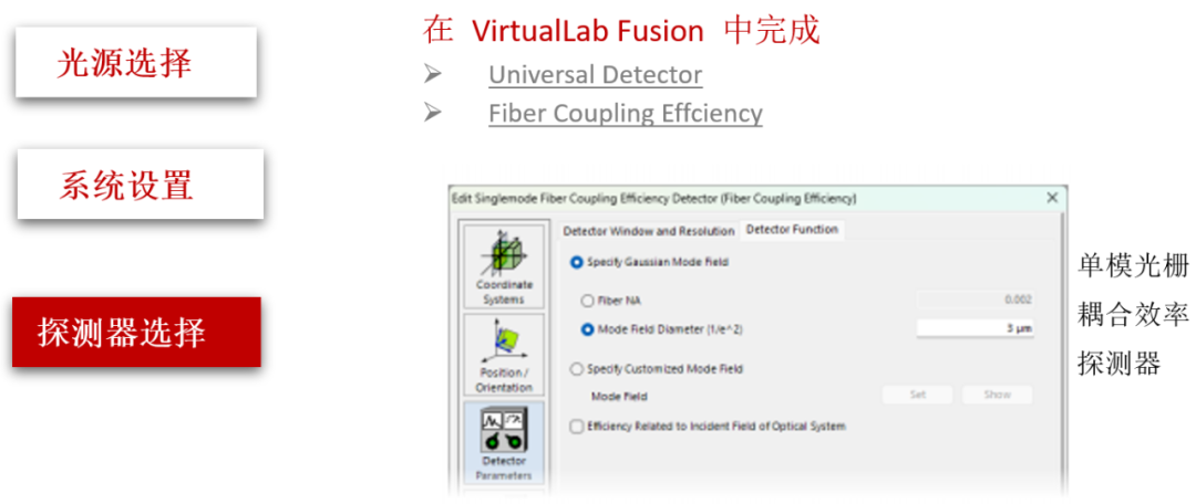 VirtualLab Fusion應(yīng)用：將光耦合入單模光纖的最佳工作距離的圖11