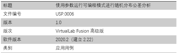 VirtualLab：使用参数运行可编程模式进行随机分布的公差分析的图12