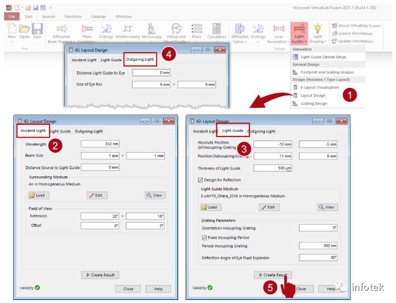VirtualLab AR：使用光波导元件模拟“HoloLens 1”型布局的图5