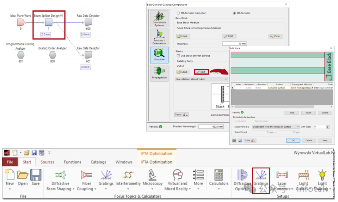 VirtualLab Fusion应用：非近轴衍射分束器的设计与严格分析的图5