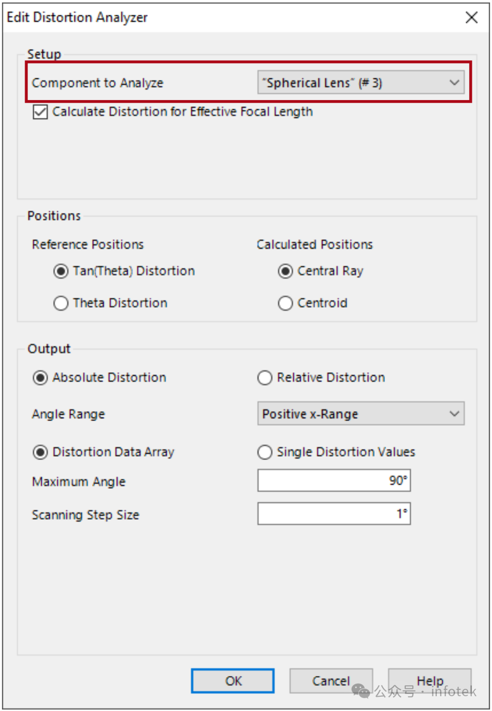 VirtualLab Fusion应用：畸变分析仪的图6