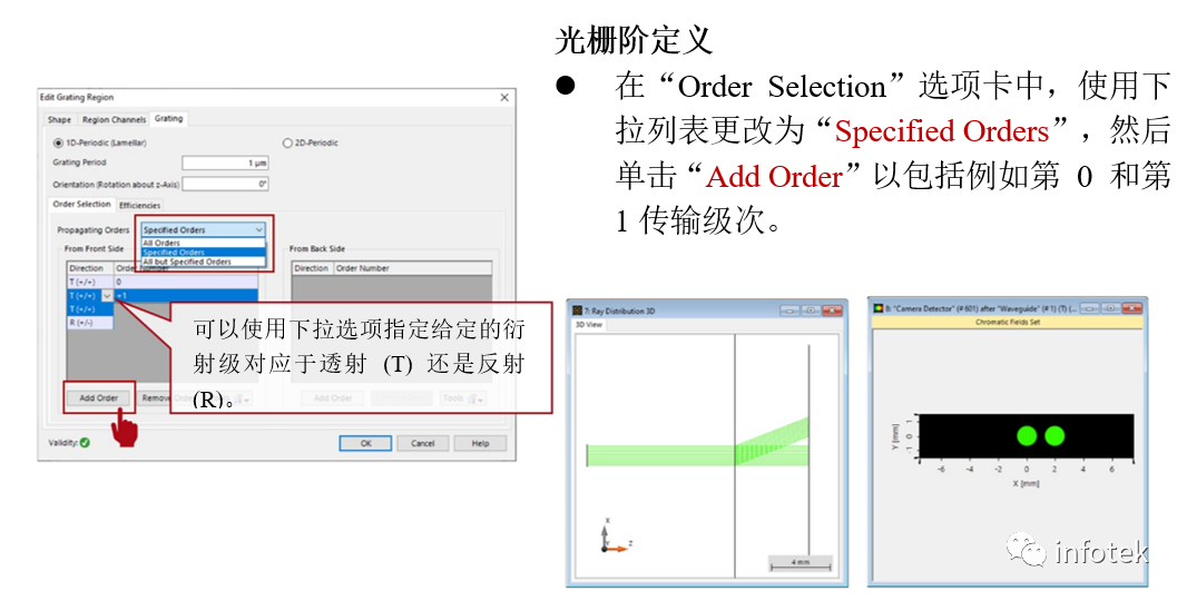 VirtualLab Fusion：光栅区域衍射级数和效率的规范的图6