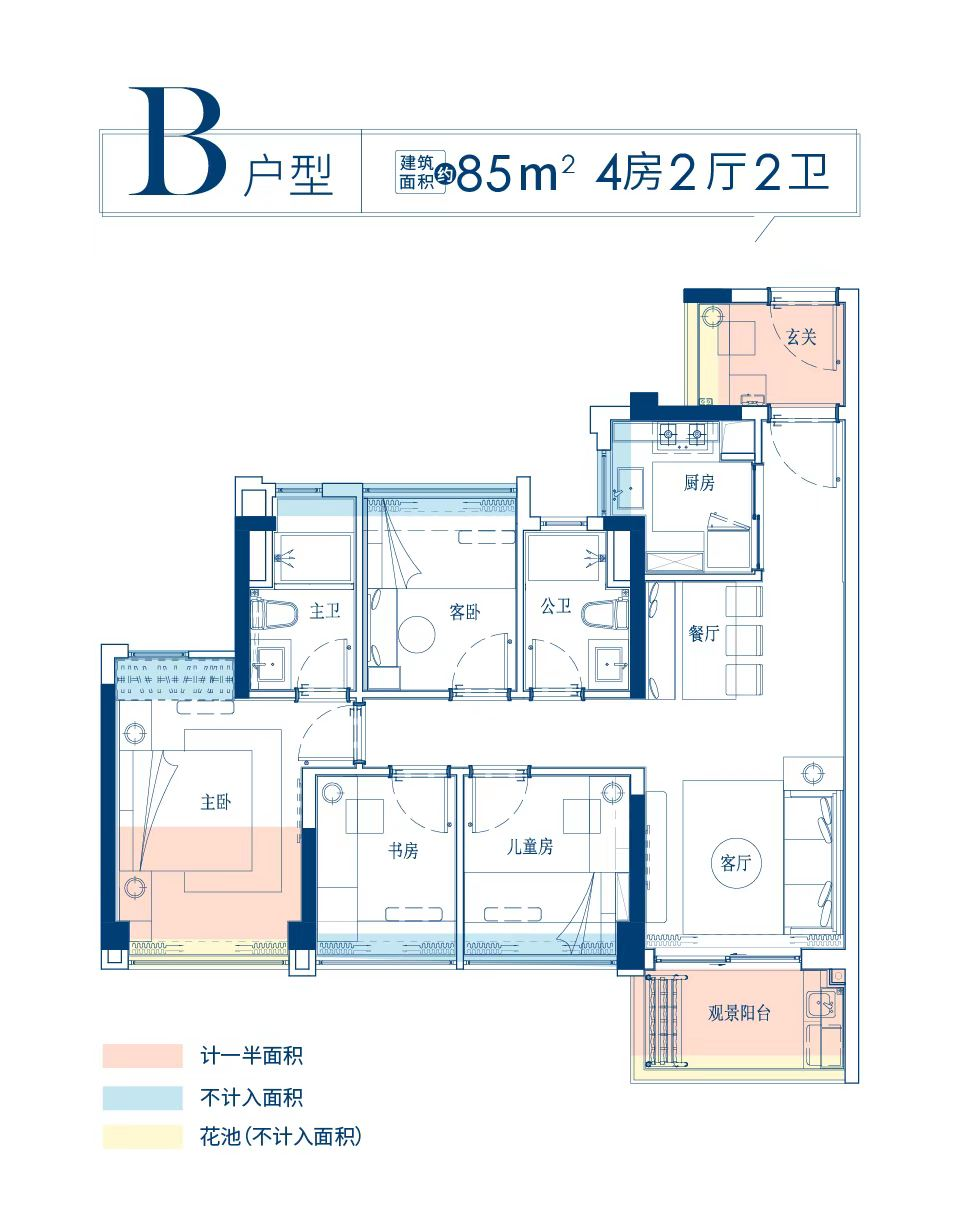 招商弘阳电建雍云邸、单价3.6万起！76㎡可做三房，95％得房率