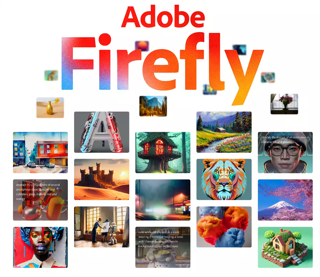 惊艳！Adobe Firefly（萤火虫）全新创意生成式人工智能