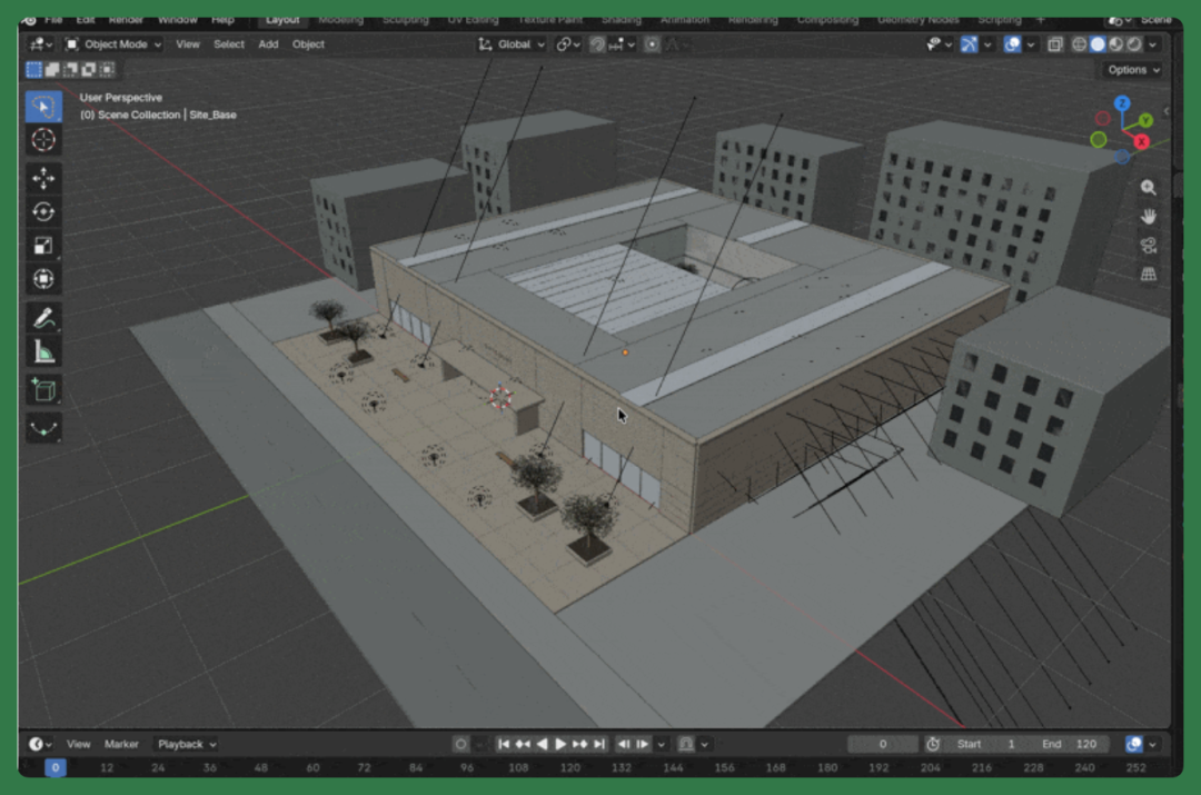 我们用 SpaceBunny 在 Blender 搭建的「光庭当代美术馆」