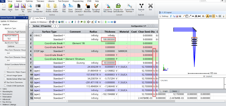 Ansys Zemax | 大功率激光系统的 STOP 分析1：如何使用 OpticStudio 优化光学设置的图6