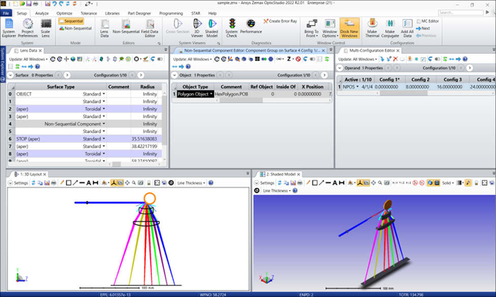 Ansys Zemax | 多邊形掃描儀設(shè)計(jì)示例的圖1