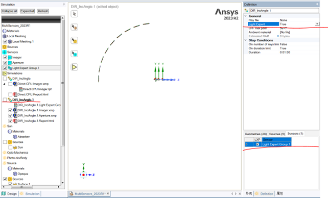 Ansys Speos | Light Expert Group探測器組使用技巧的圖6