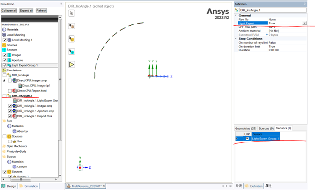 Ansys Speos | Light Expert Group探测器组使用技巧的图6