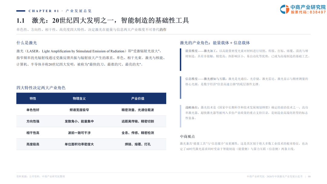 2026激光产业白皮书发布！一文看懂AI时代激光全产业链机遇