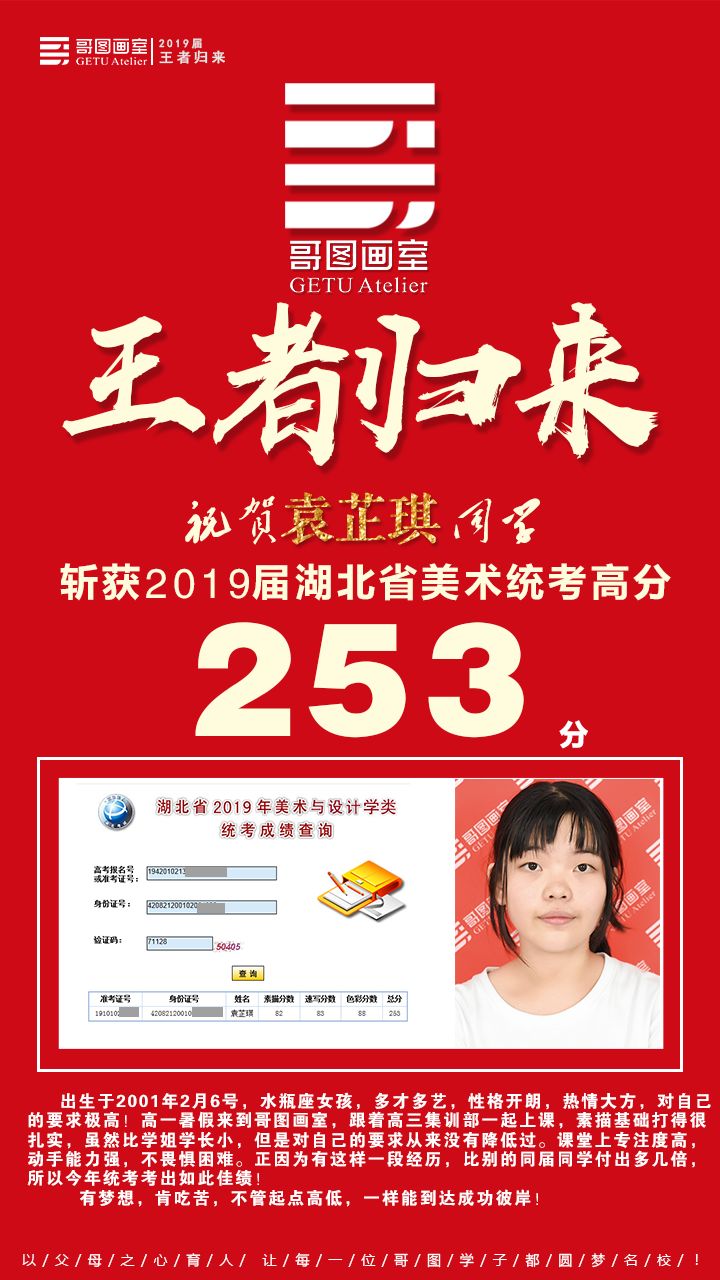 【哥图美术培训画室】2019年基础部春季招生简章